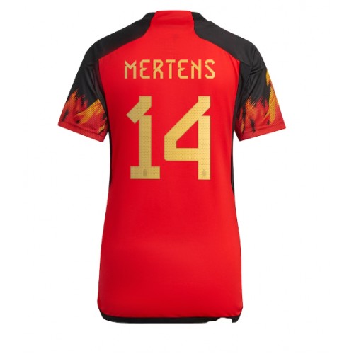 Fotbalové Dres Belgie Dries Mertens #14 Dámské Domácí MS 2022 Krátký Rukáv